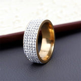 Hot Ring for Women 5 Row diamonds