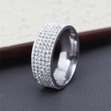 Hot Ring for Women 5 Row diamonds