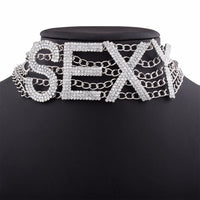 Rhinestone SEXY Choker