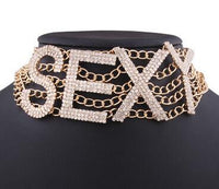 Rhinestone SEXY Choker