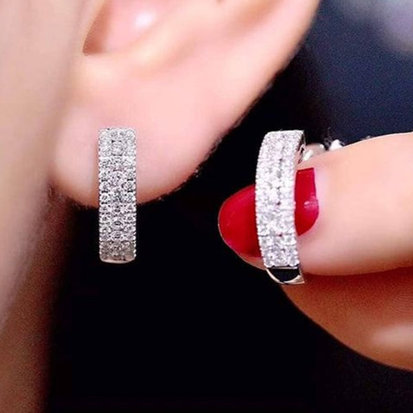 High Quality Silver Color Hoop Earrings