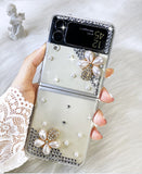 Luxury Bling Crystal Transparent Phone Case For Samsung Galaxy Z Flip