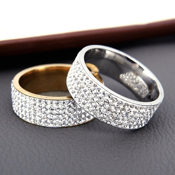 Hot Ring for Women 5 Row diamonds